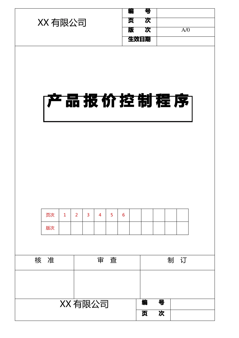 产品成本报价核算制度与流程详细+完整+低价格_第1页