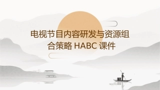 电视节目内容研发与资源组合策略habc课件