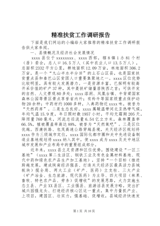 精准扶贫工作调研报告 (12)