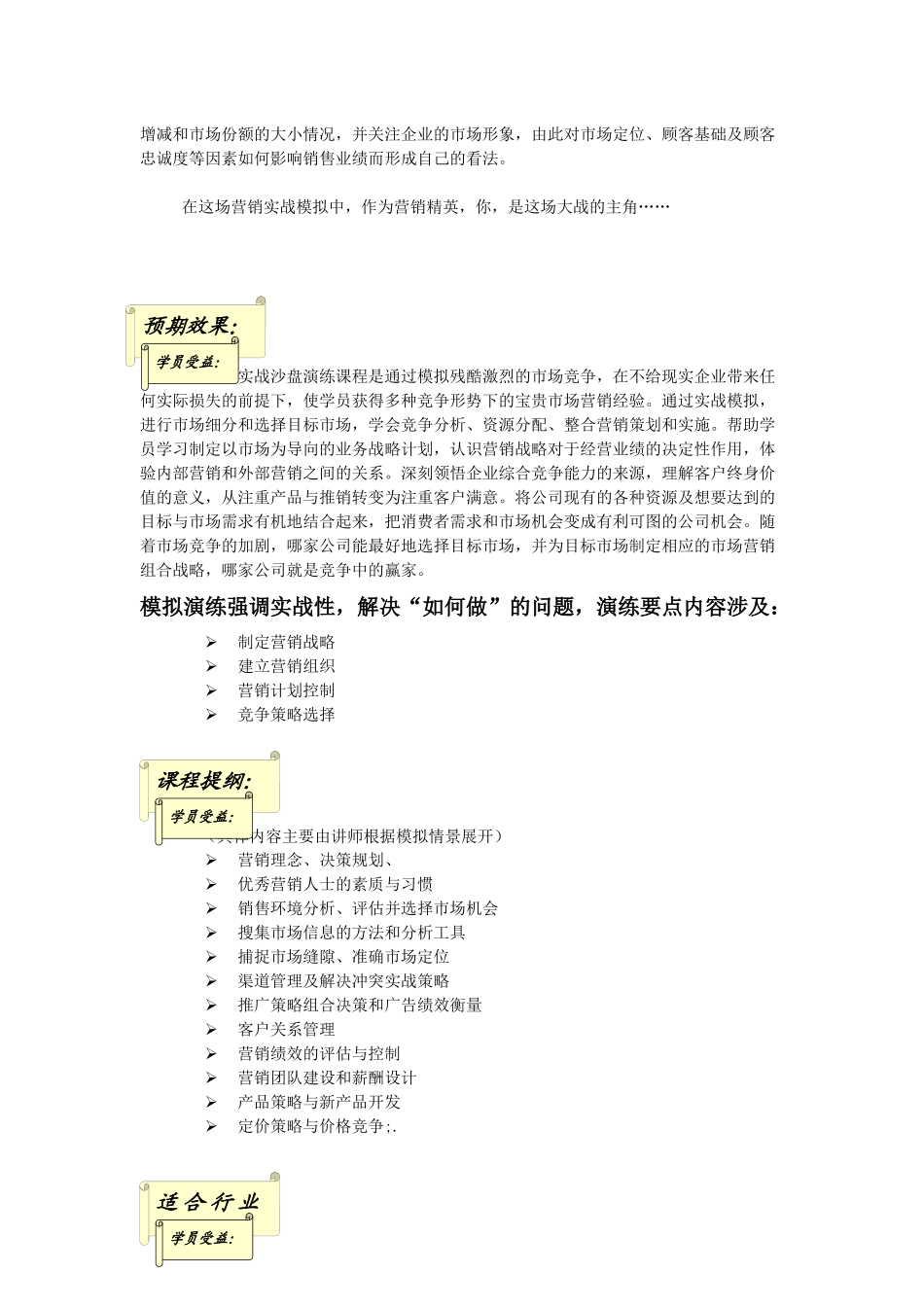 区域市场营销培训沙盘课程_第3页