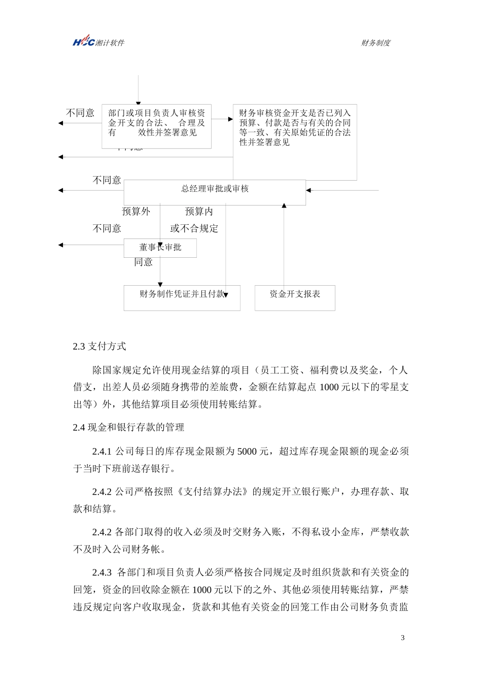 湖南湘计信息软件股份有限公司财务制度_第3页