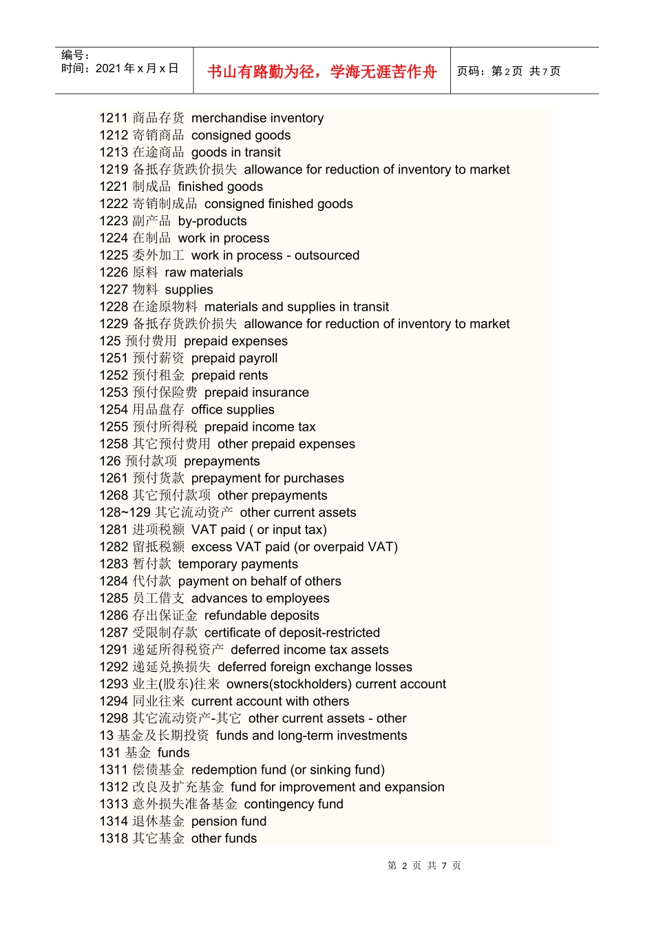 某公司流动资产管理及财务知识分析(doc 7页)_第2页