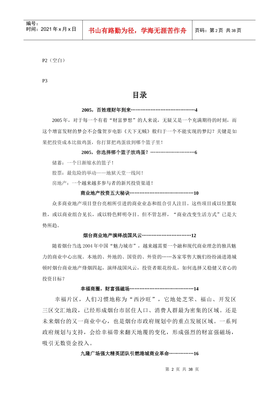 九隆广场二期TWINS广场精品投资指南_第2页