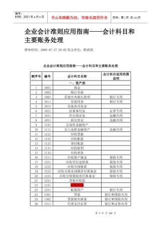 企业会计准则应用指南(DOCX 117页)