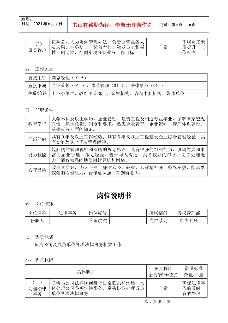 股权管理部岗位职责_第2页