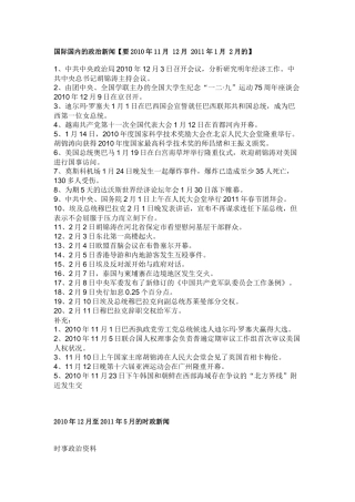 国际国内的政治新闻