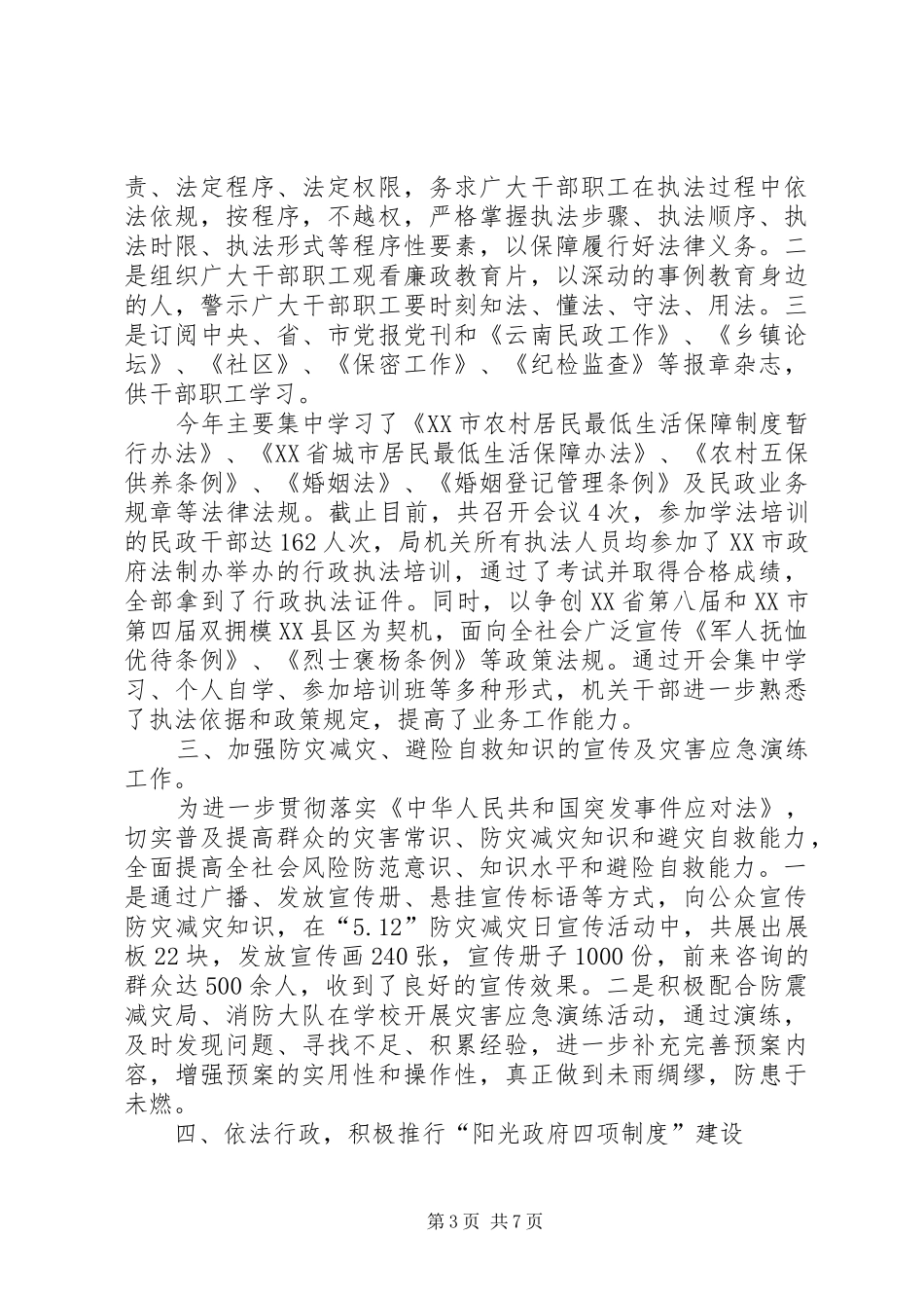 民政行政自查工作报告_第3页