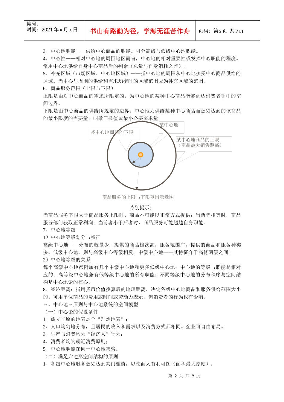 第七章中心地域区位论_经济地理学_第2页