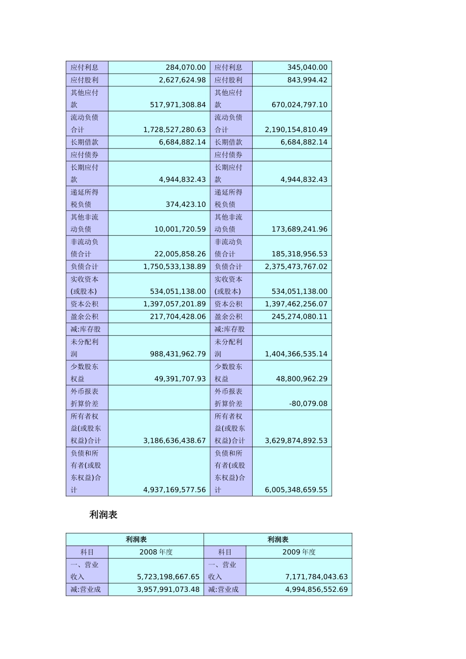 云南白摇滚份有限公司财务报表分析_第2页