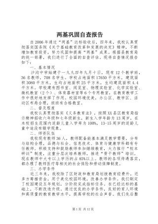 两基巩固自查报告