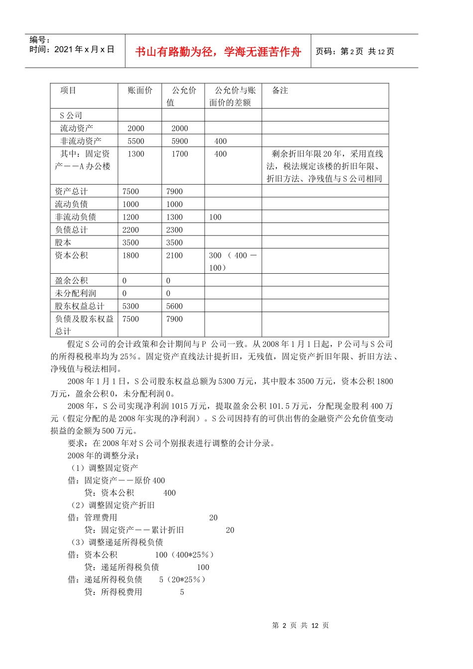 合并会计报表(会计师)_第2页