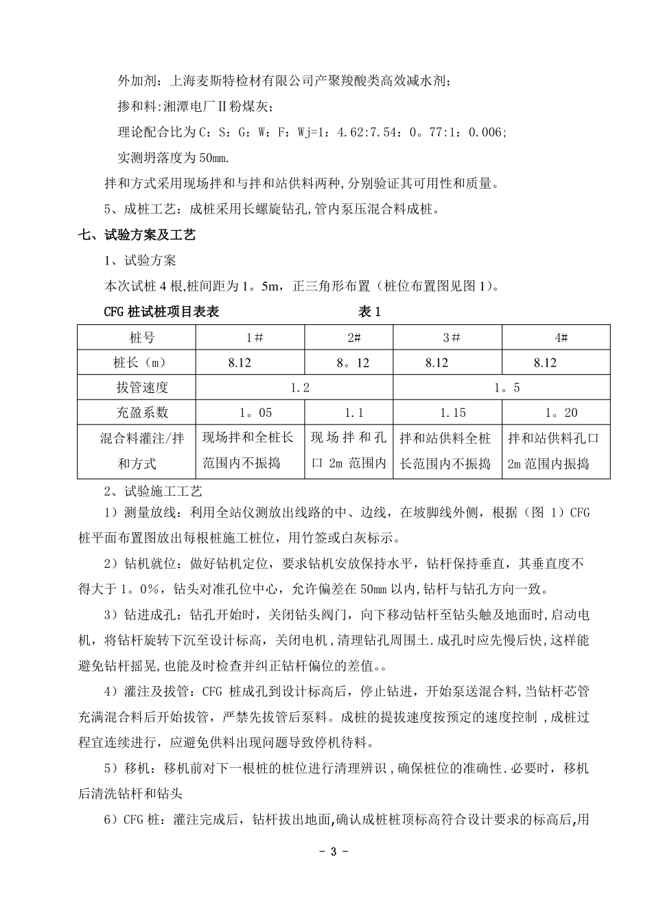 CFG桩成桩工艺性试验施工方案_第3页