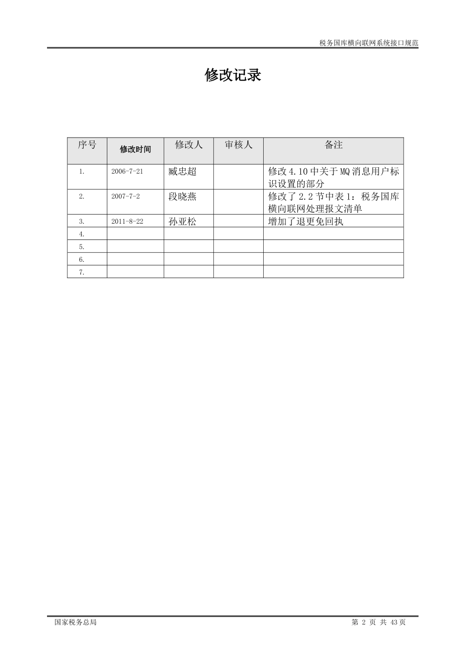 税务国库横向联网系统接口规范_第2页
