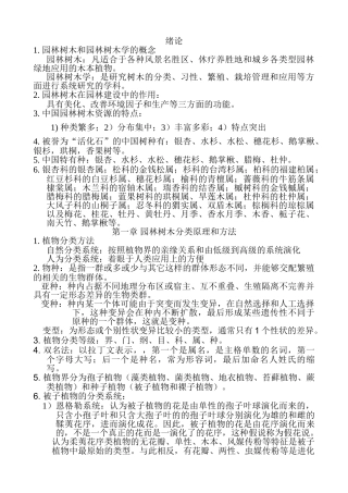 园林树木学各章节总结资料