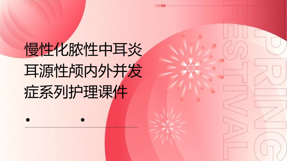 慢性化脓性中耳炎耳源性颅内外并发症系列护理课件_第1页
