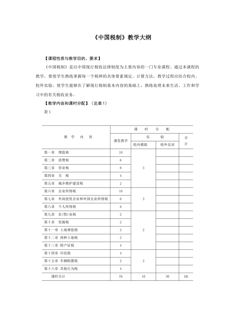 中国税制教学大纲_第1页