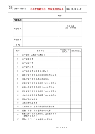 bd407景观施工图设计内审表