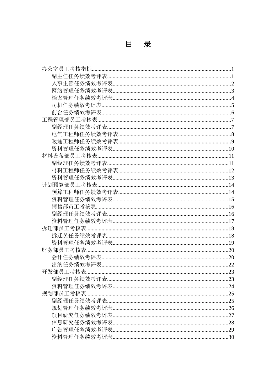 一般员工业绩考核指标表汇总_第2页