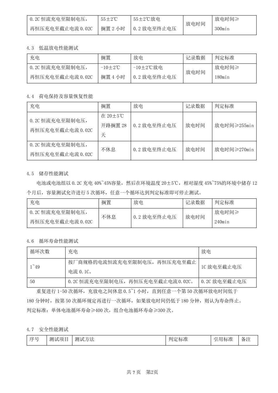 通用锂离子电池验收检验标准_第2页