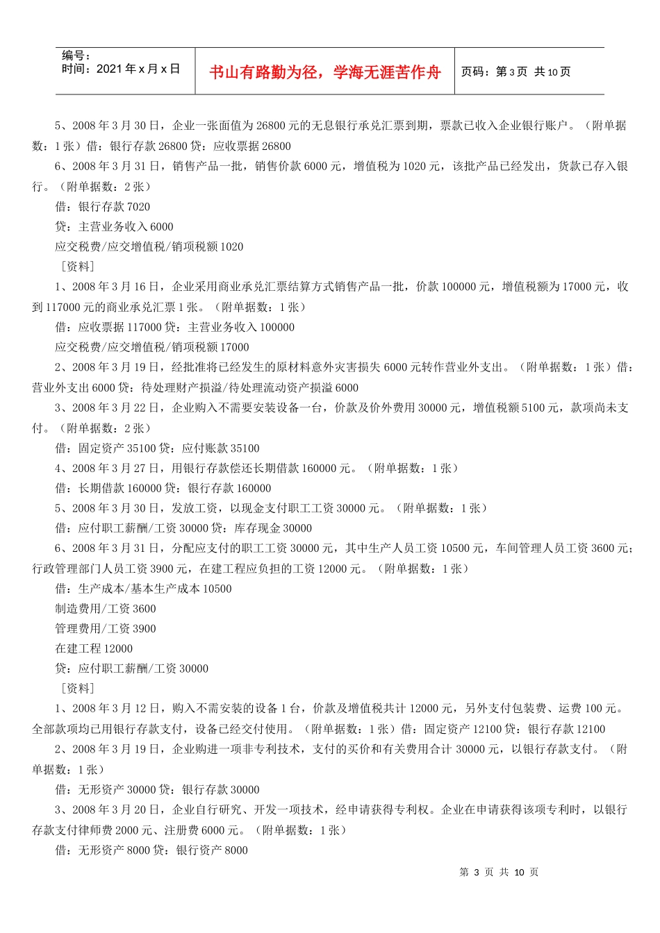 河北省年度会计分录_第3页