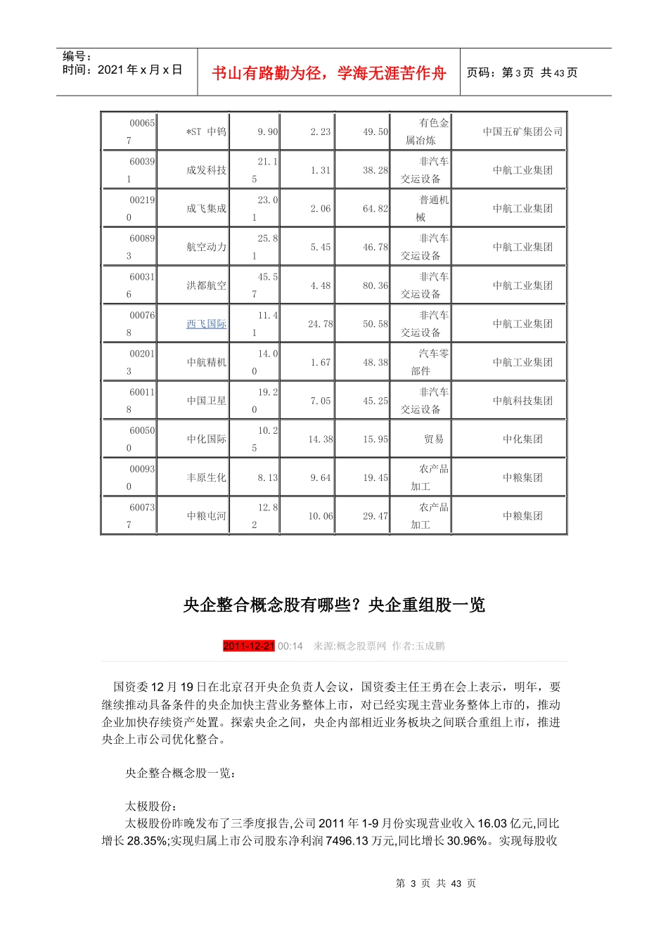 有资产整合预期的央企分析_第3页
