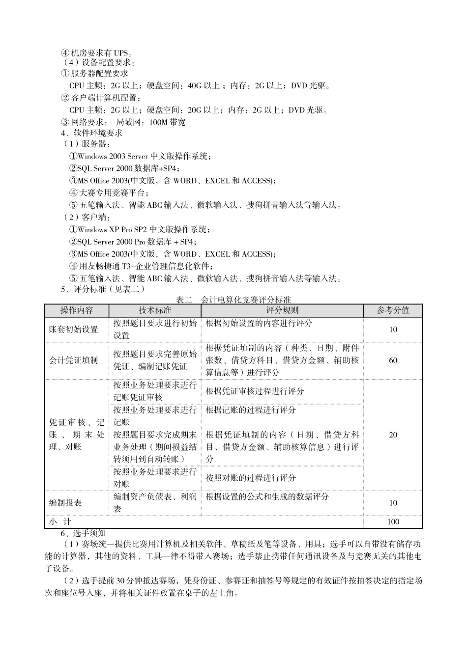 中职会计技能竞赛规程_第2页