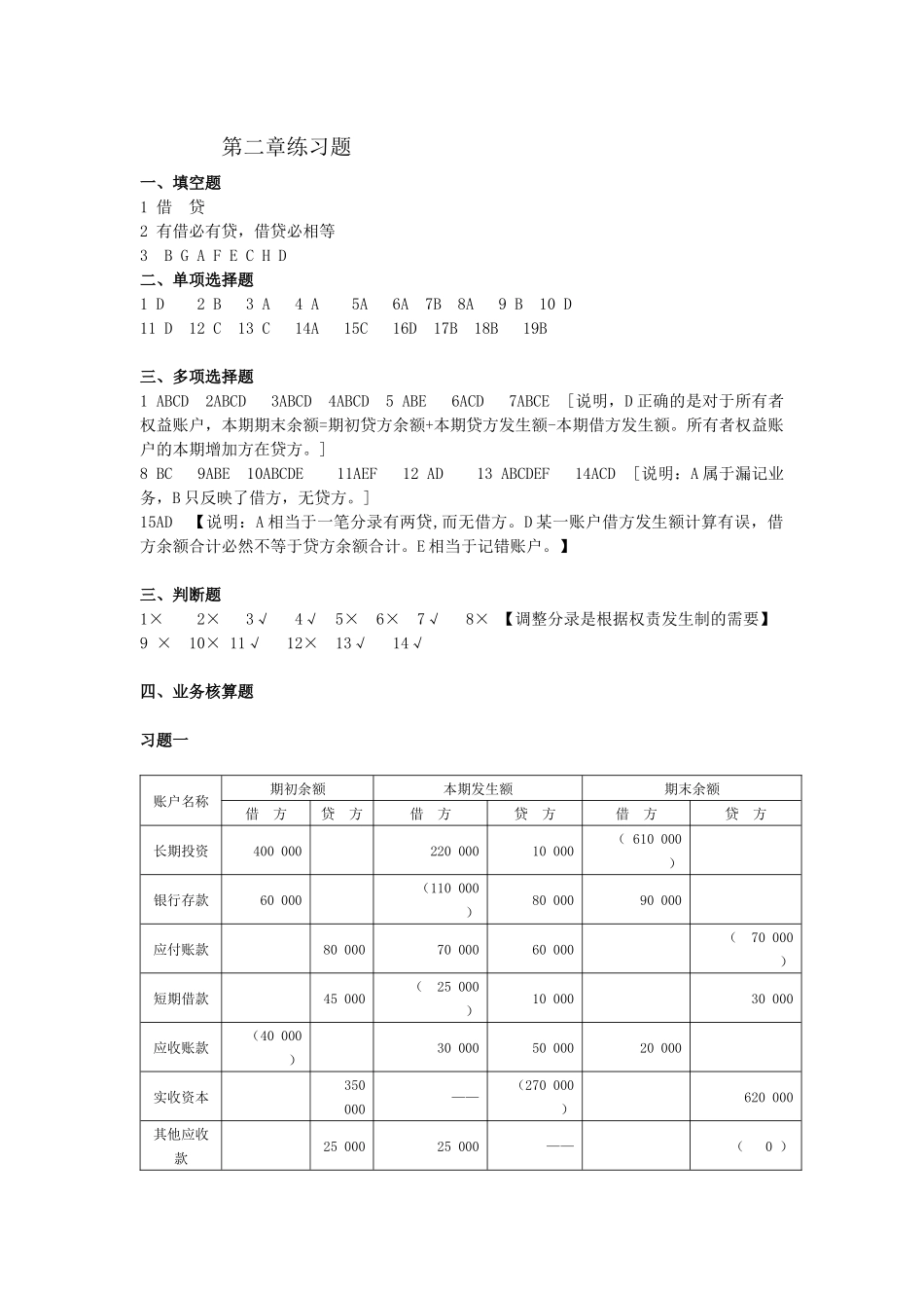 浙大会计学原理第二章答案_第1页