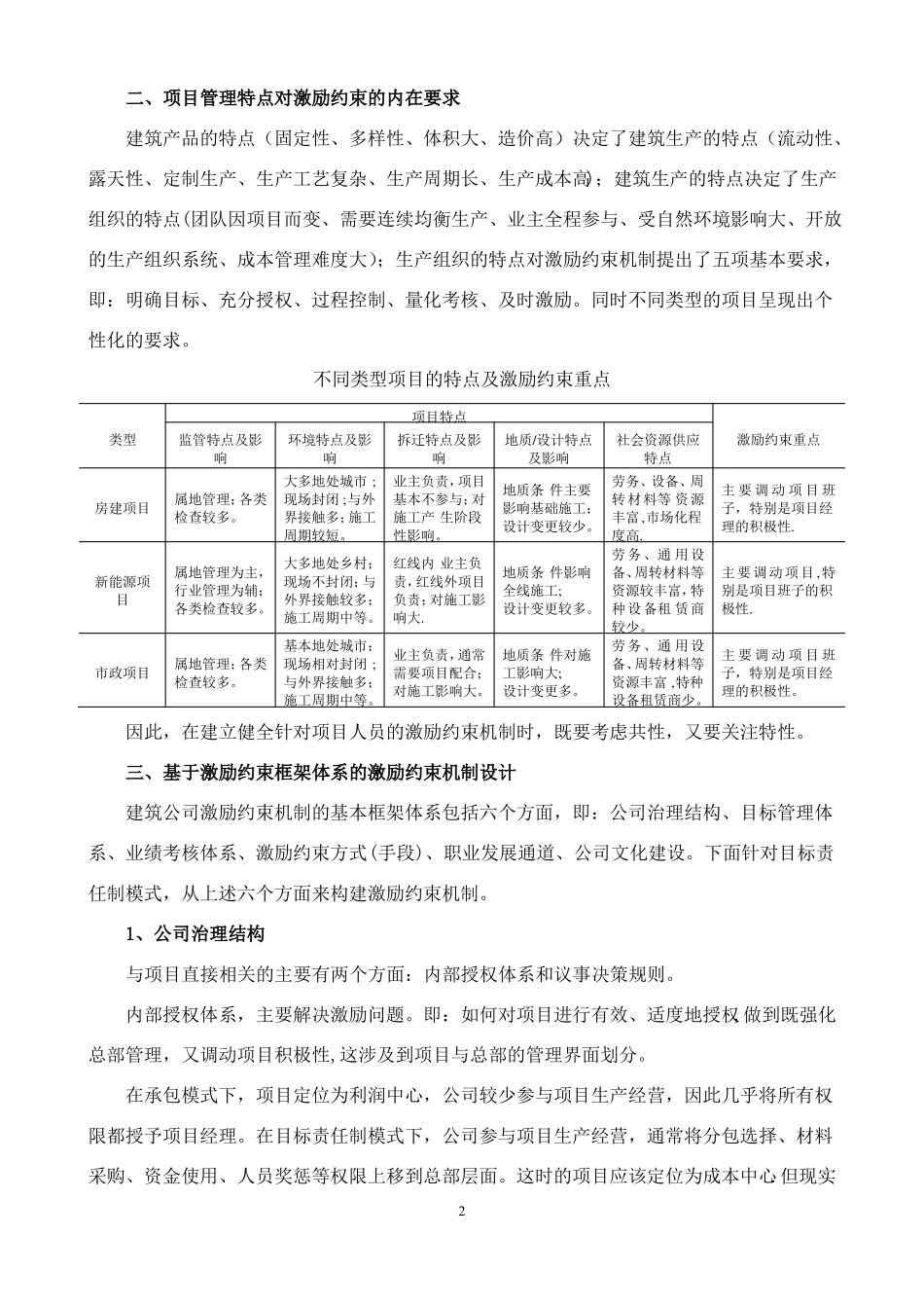 建筑企业项目人员的激励约束机制_第2页