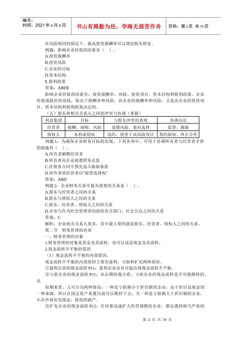 财务管理知识总论_第2页