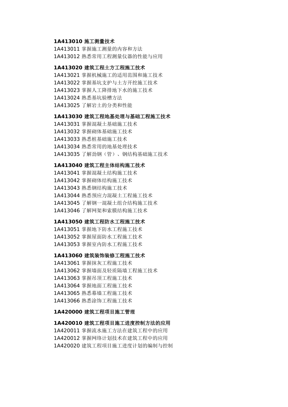 一级建造师考试大纲-建筑工程(2011年版)_第2页