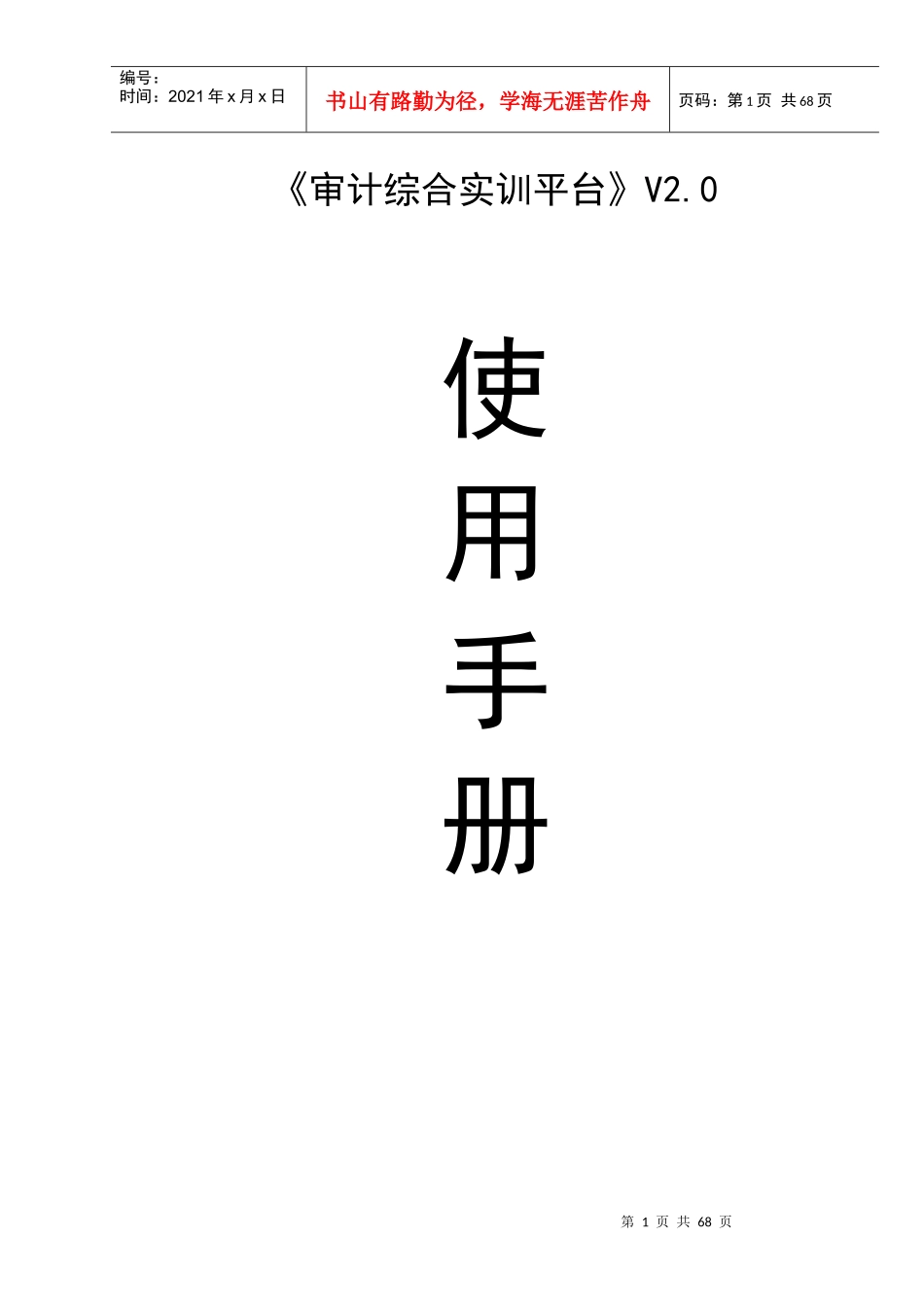 审计综合使用手册_第1页