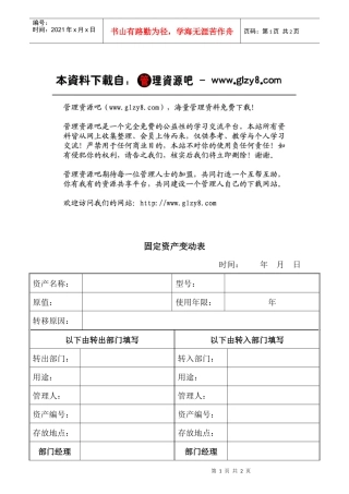 资004固定资产变动表OpCo