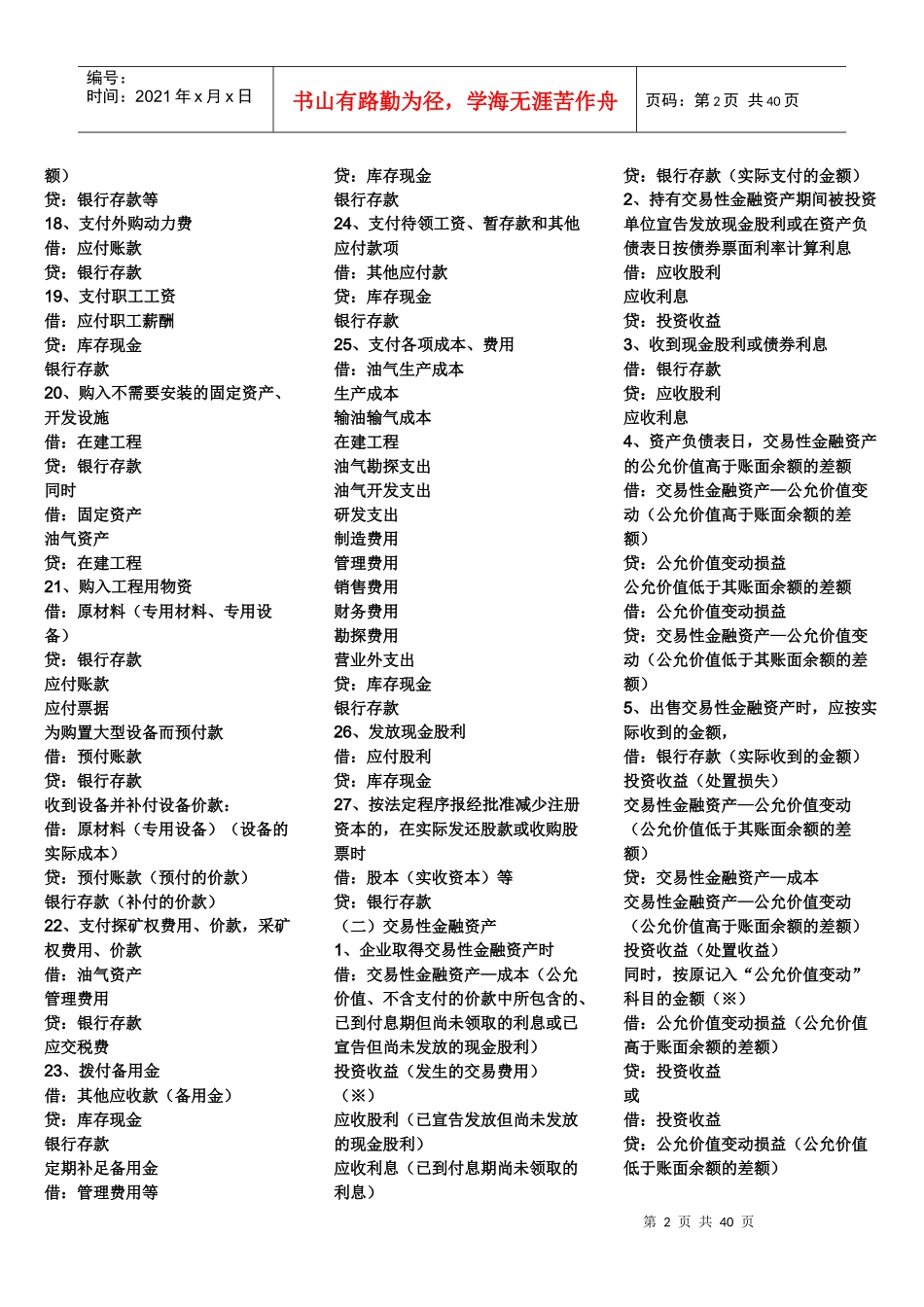 XXXX年会计分录大全tian_第2页