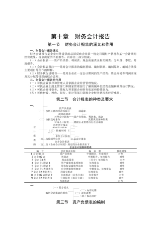 财务会计报告与管理
