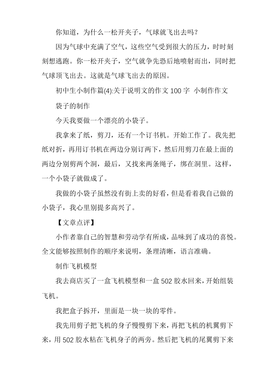 初中生科技小制作初中生小制作多篇_第3页