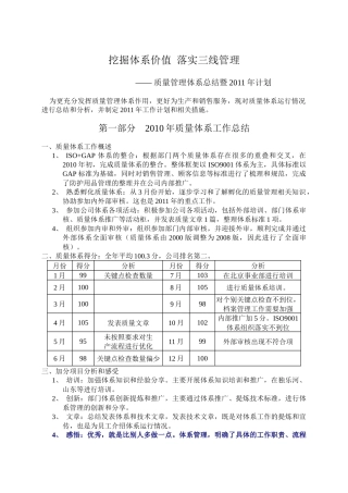 质量体系XXXX年规划