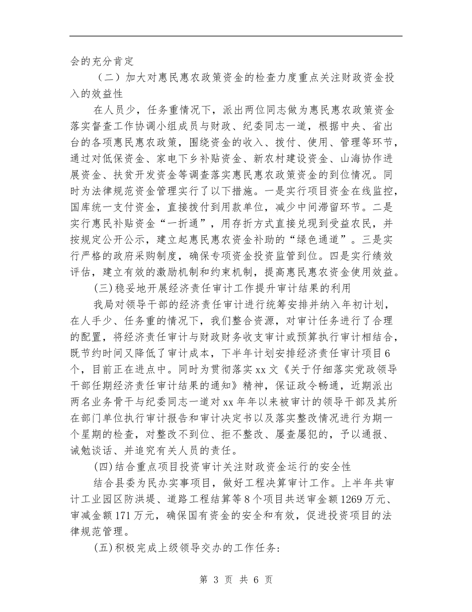 地方审计局上半年工作小结_第3页