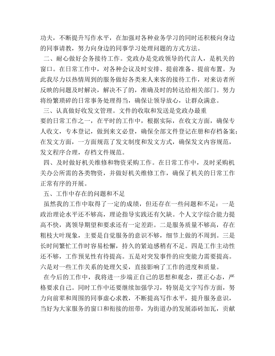 党政办个人年终总结 _第3页