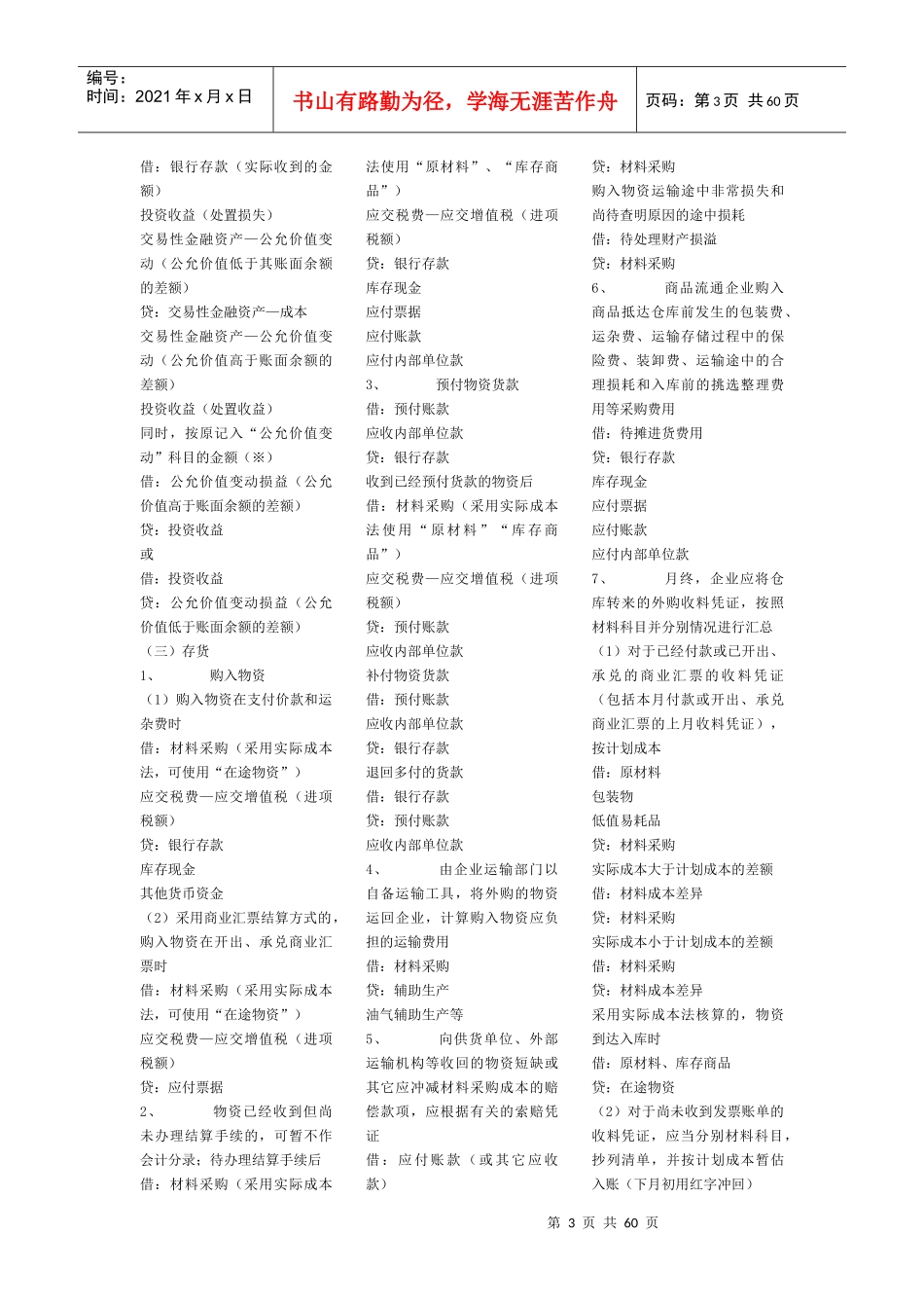 最新会计准则分录大全_第3页