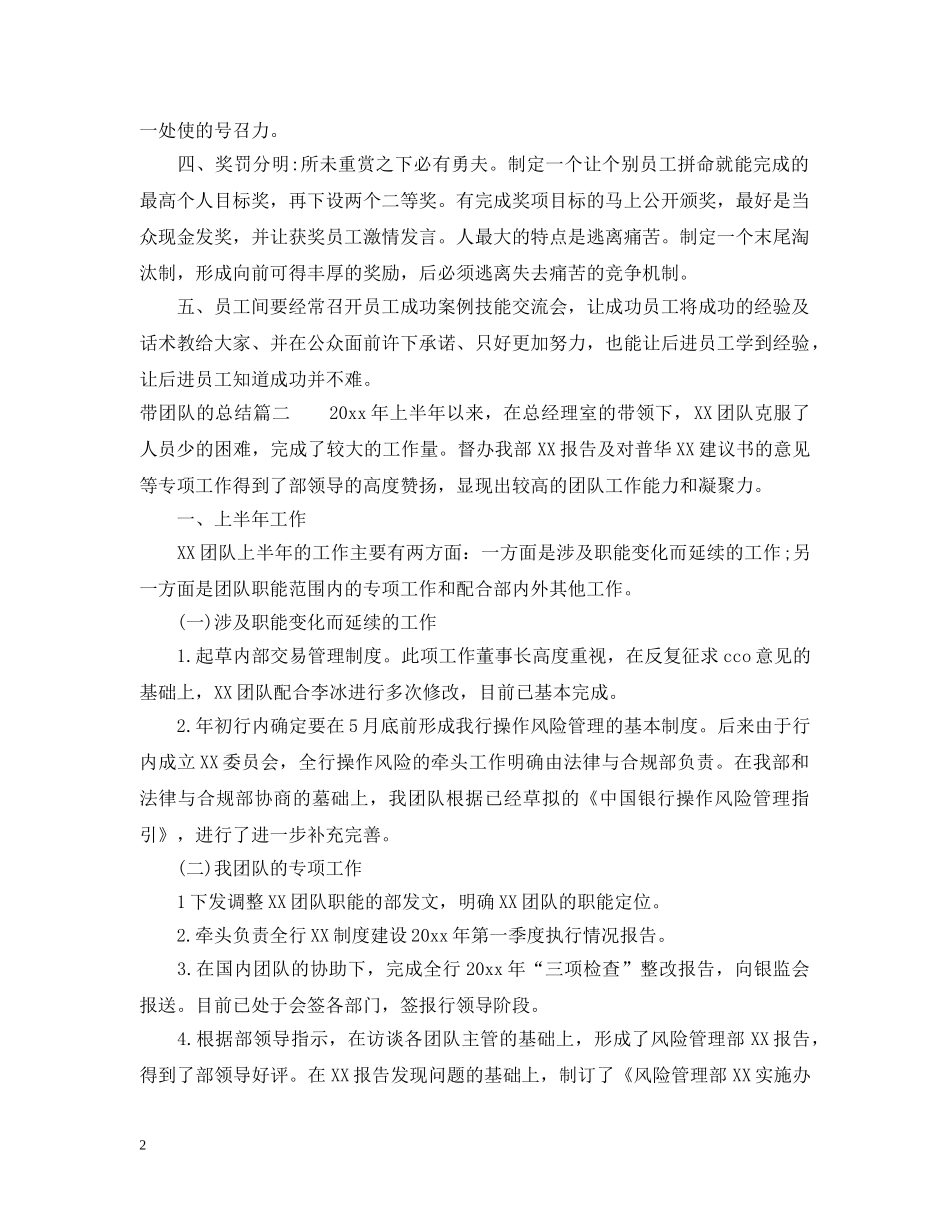 带团队的总结 _第2页