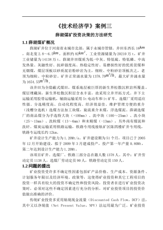 《技术经济学》案例三