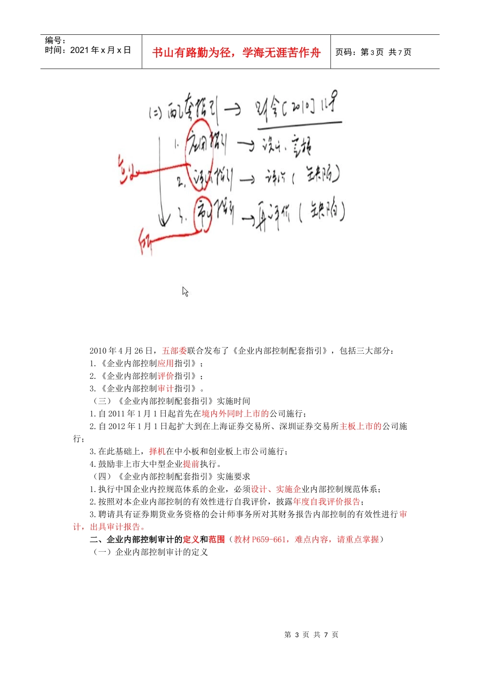 试谈企业内部控制审计_第3页