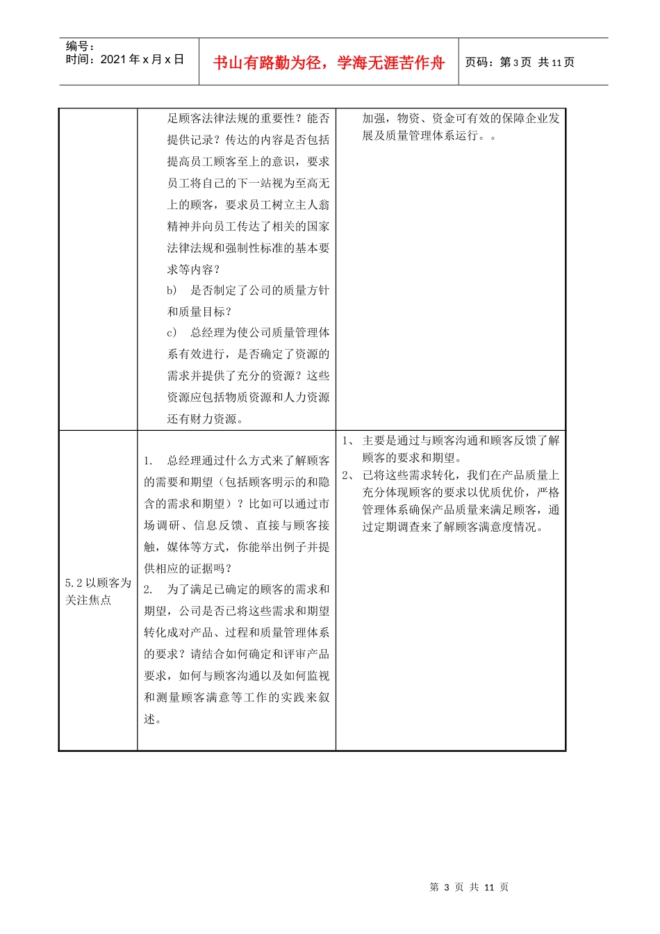 企业内审检查表_第3页