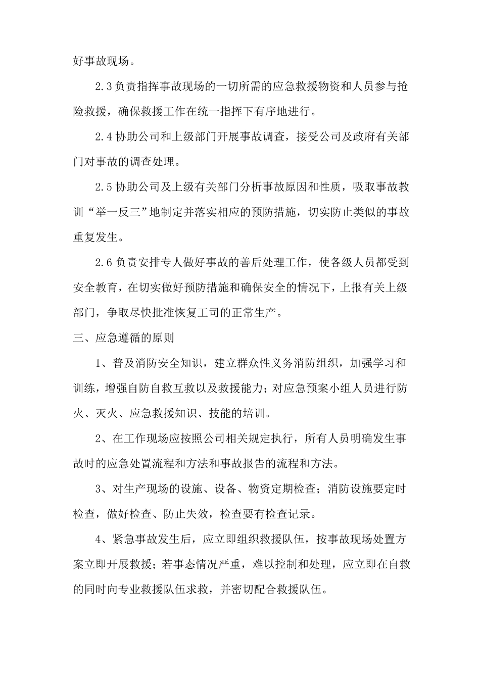 锂电池火灾专项应急预案_第2页