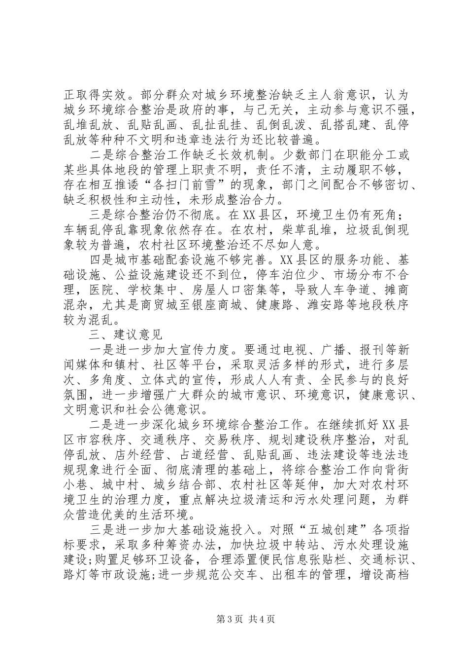 环境整治和亮化工作视察报告_第3页
