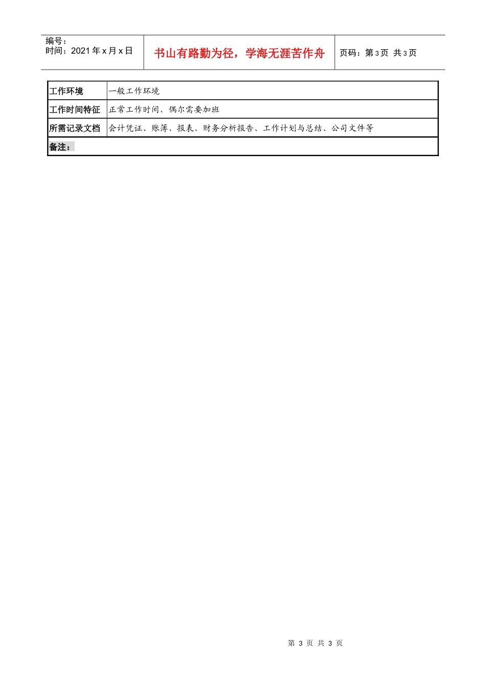投资公司地市信托部会计职务说明_第3页