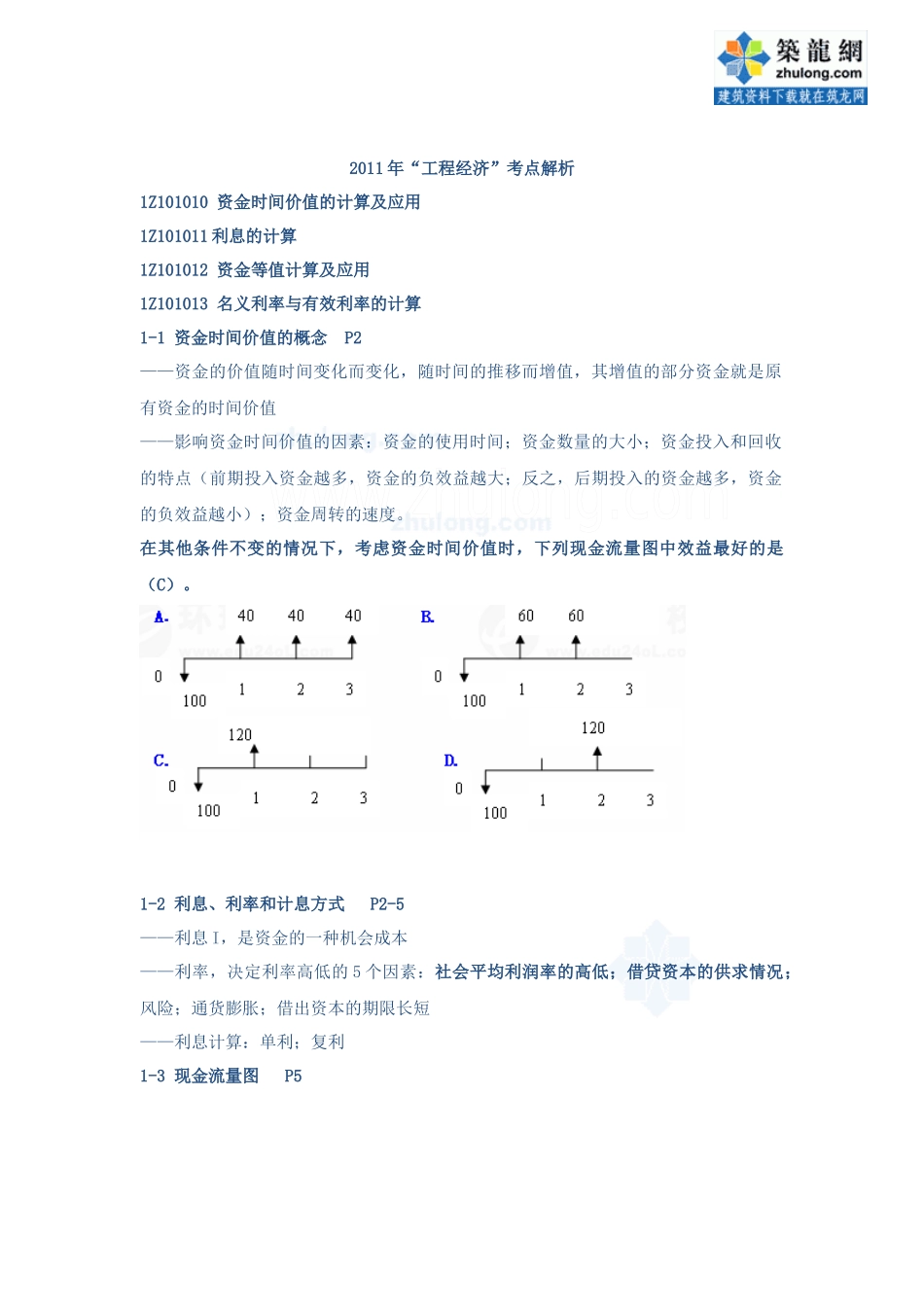 一建《建设工程经济》考点解析_第1页