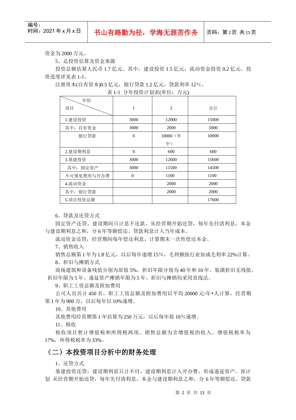 某商厦融资方案经济分析与评价_第3页