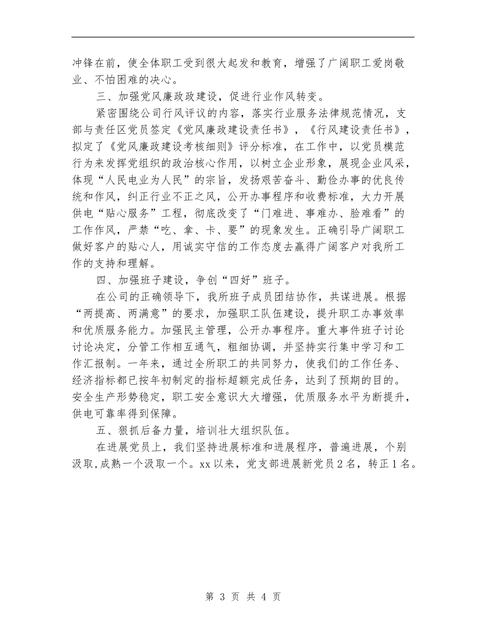 2024年度供电所党支部工作总结_第3页