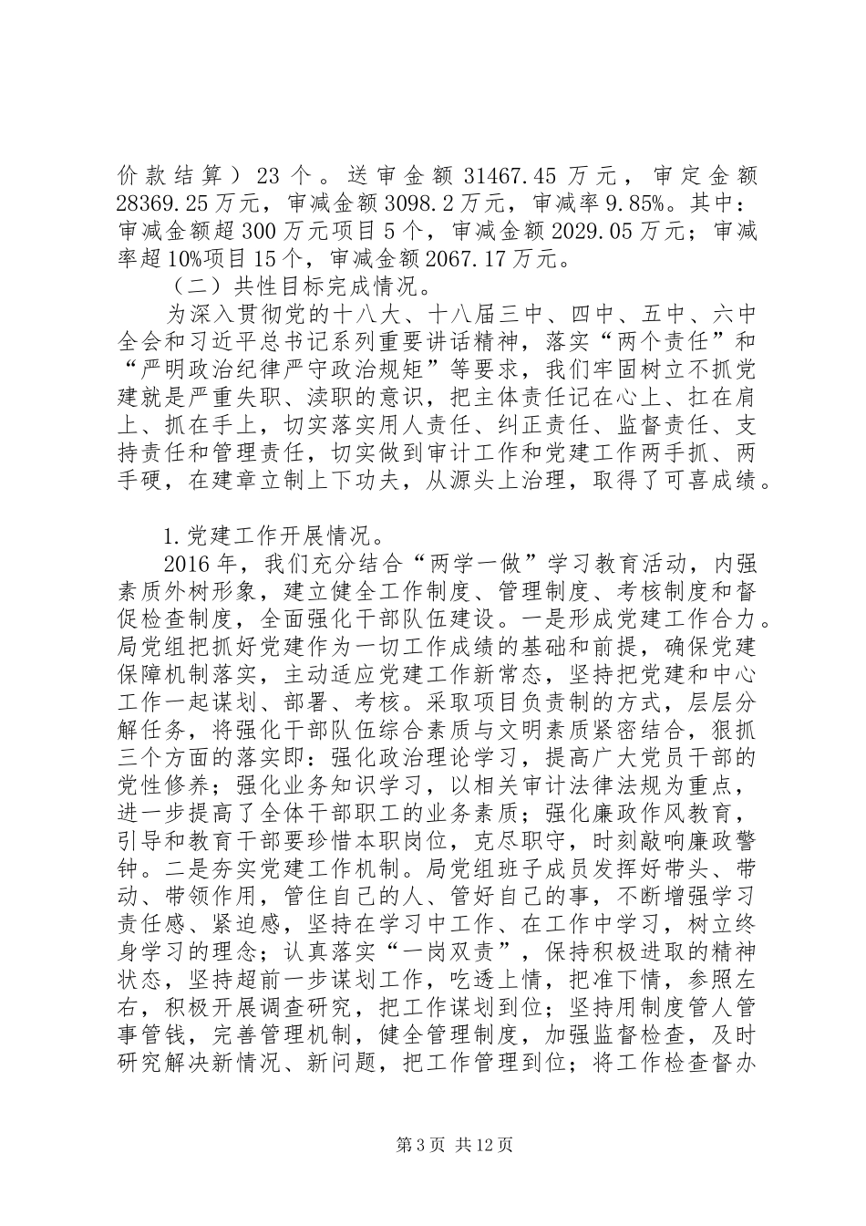 县审计局XX年度审计工作总结_第3页